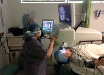 Laser Cataract Surgery in Progress