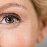 close-up of middle aged women's eye