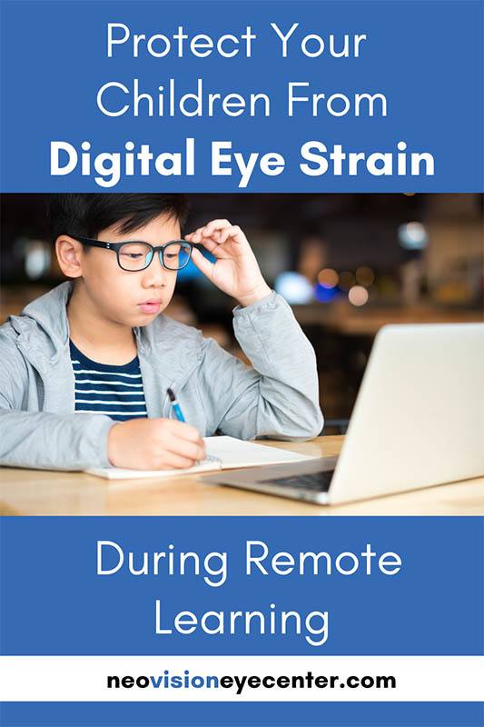 protect your child from digital eye strain during remote learning