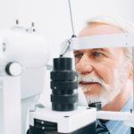 man receiving an eye exam