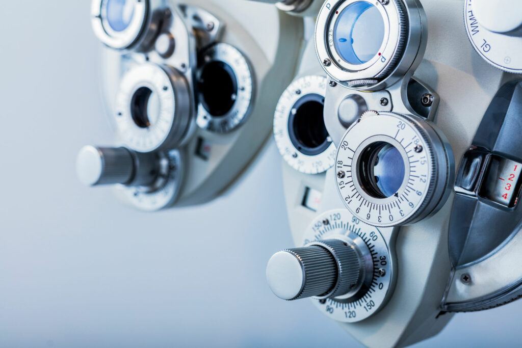 optical equipment for testing and measuring vision acquity